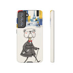 Vintage Dapper Gentleman Bulldog Samsung Galaxy Phone Case
