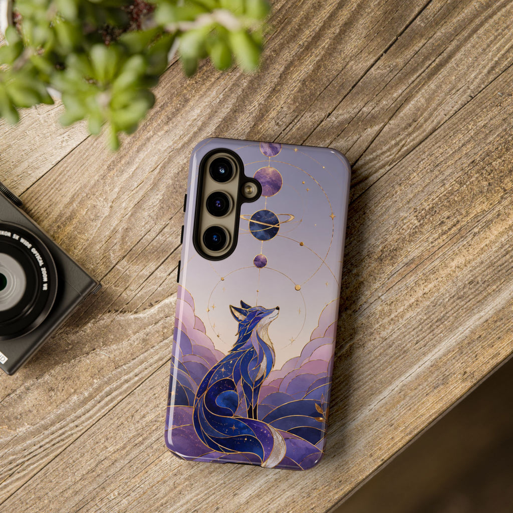 Celestial Fox Samsung Galaxy Phone Case | Moon Fox Phone Case