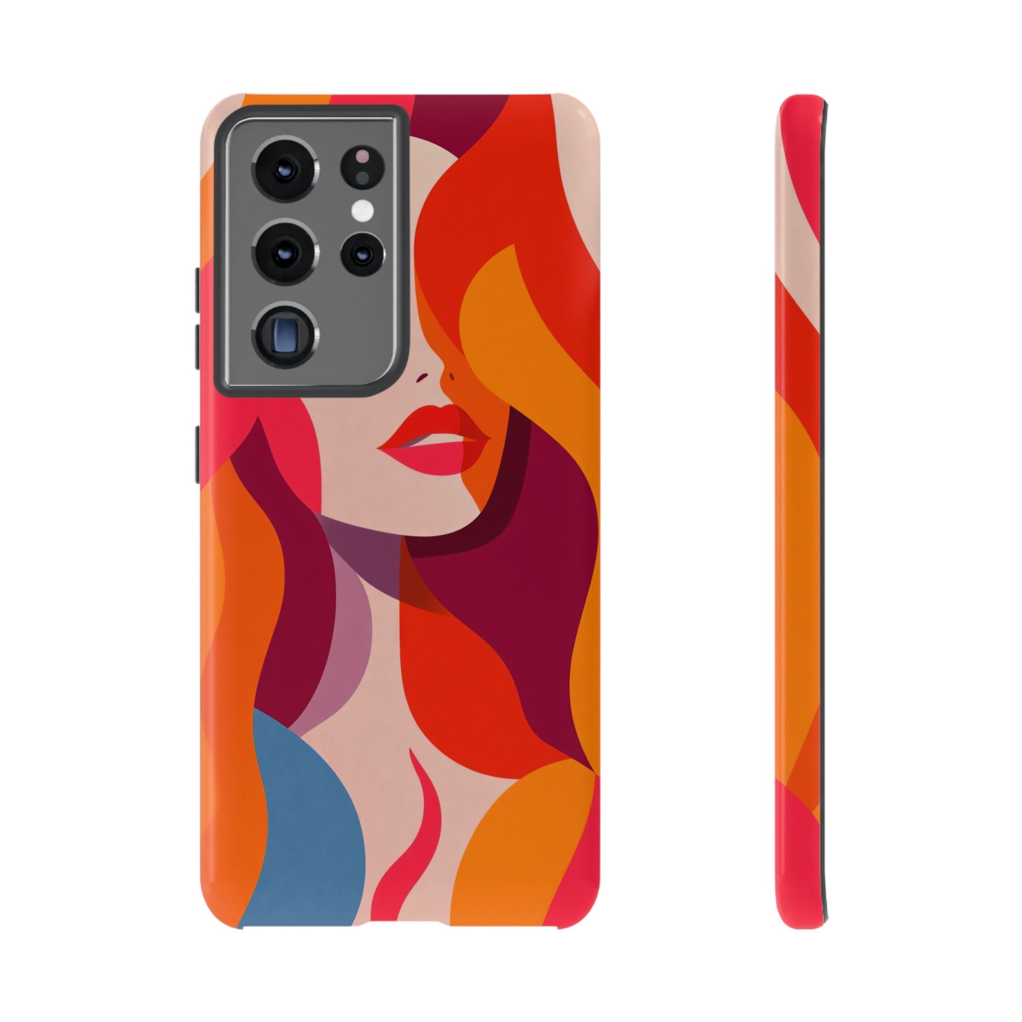 Retro Pop Art Woman Samsung Galaxy Case | Bold Colourful Abstract Portrait