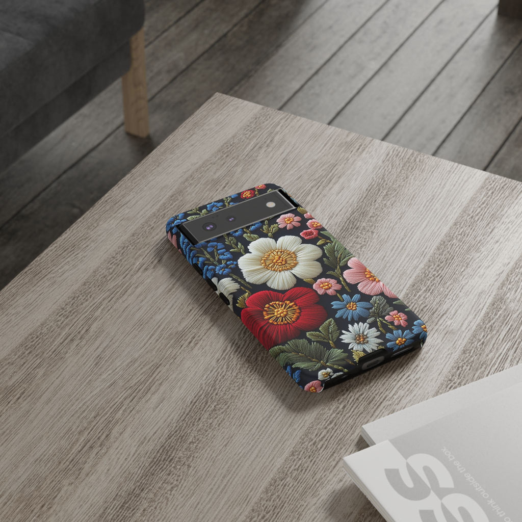 Floral Embroidered Garden Google Pixel Case