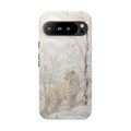 Snow Leopard Google Pixel Phone Case | Winter Forest Phone Case