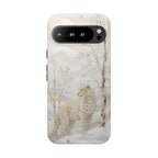 Snow Leopard Google Pixel Phone Case | Winter Forest Phone Case