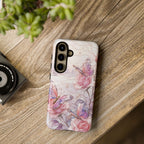 Butterfly Rose Samsung Galaxy Phone Case | Floral Phone Case