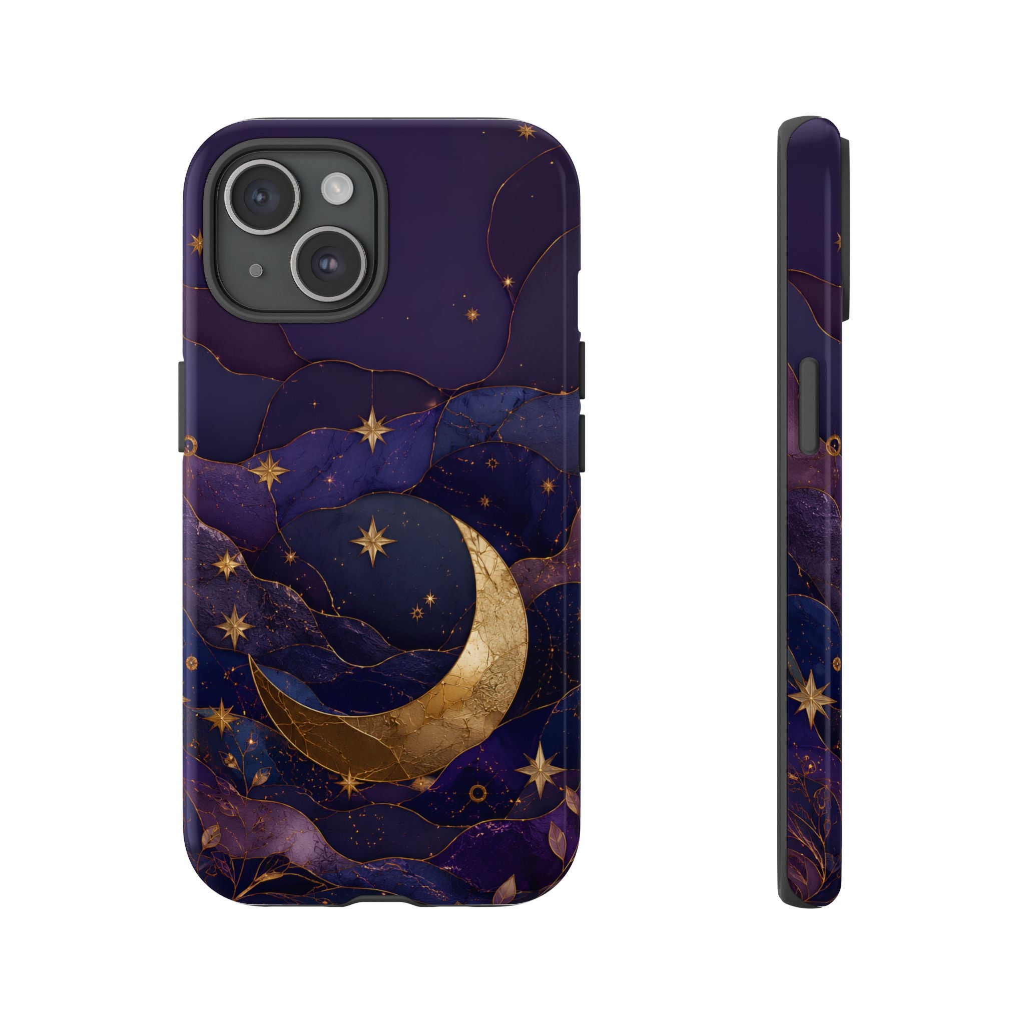 Moon & Stars iPhone Case | Celestial Crescent Moon iPhone Case