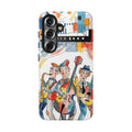 Musical Trio Illustrated Samsung Galaxy Phone Case | Colorful Jazz Band Art Phone Cover