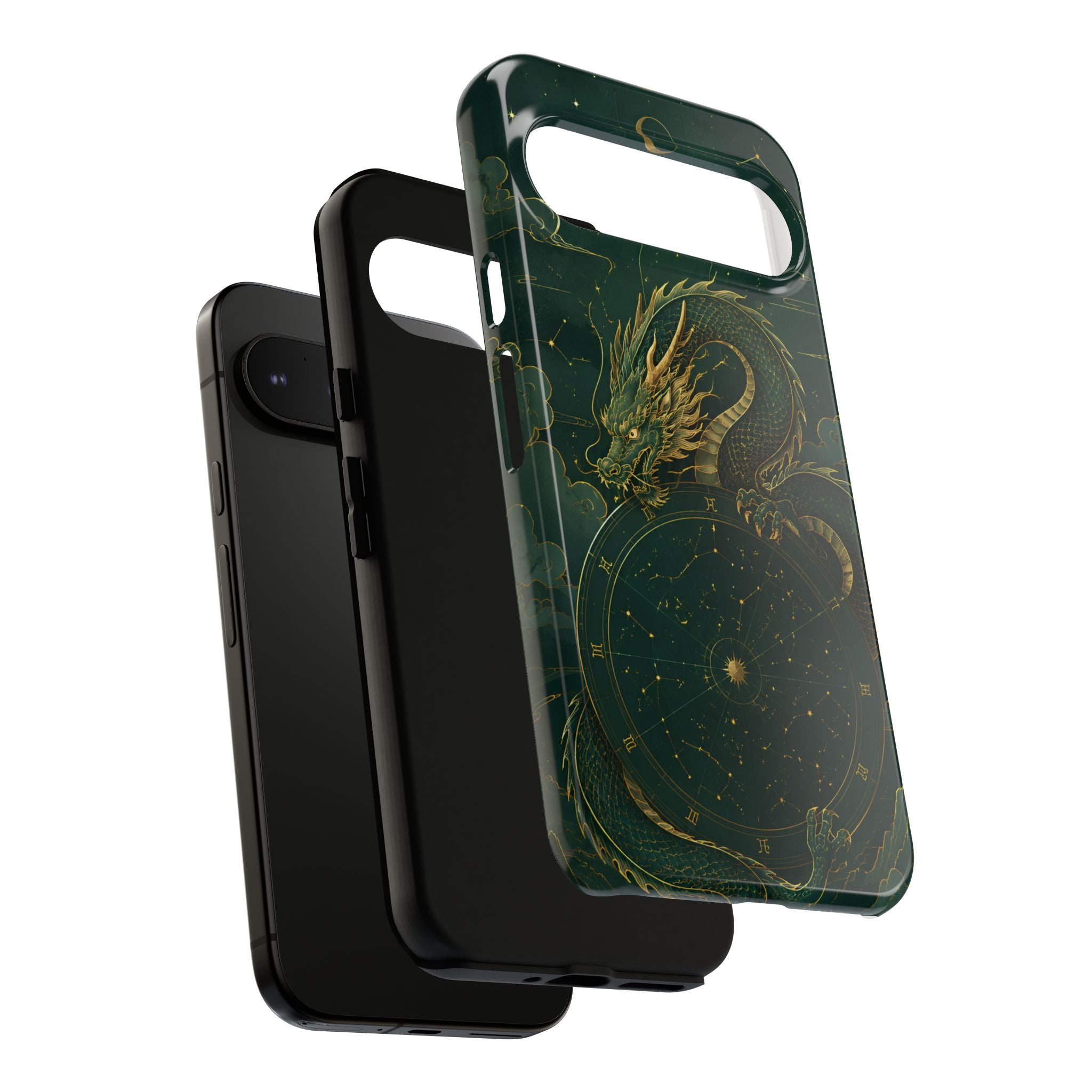Celestial Dragon Google Pixel Phone Case | Stained Glass Dragon Phone Case