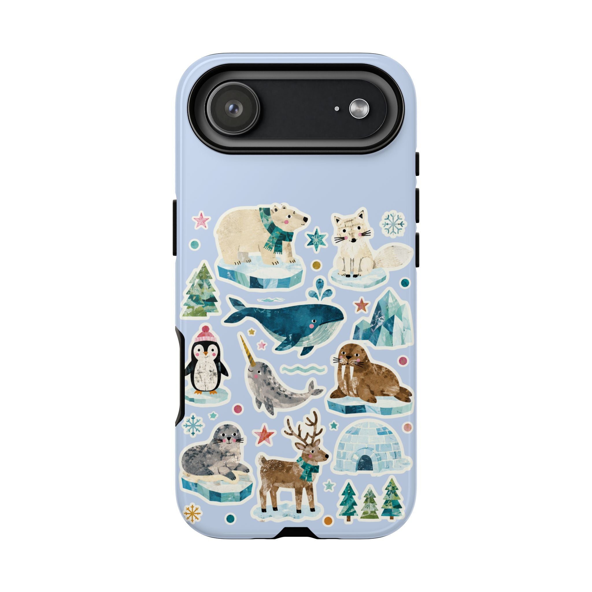 Cute Arctic Animals Tough iPhone Case