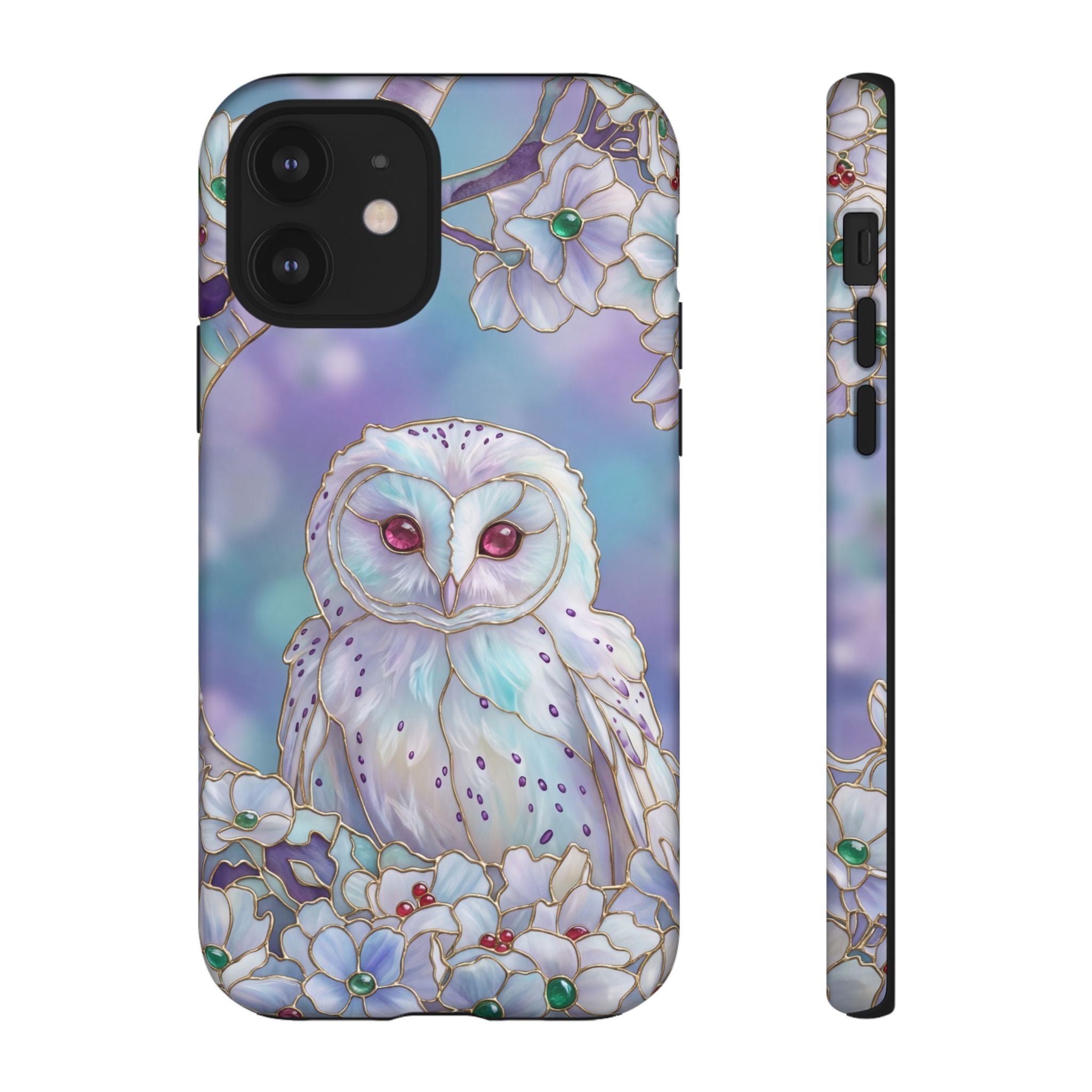 Mystic Owl Floral iPhone Case | Pastel Night Garden Protective Cover