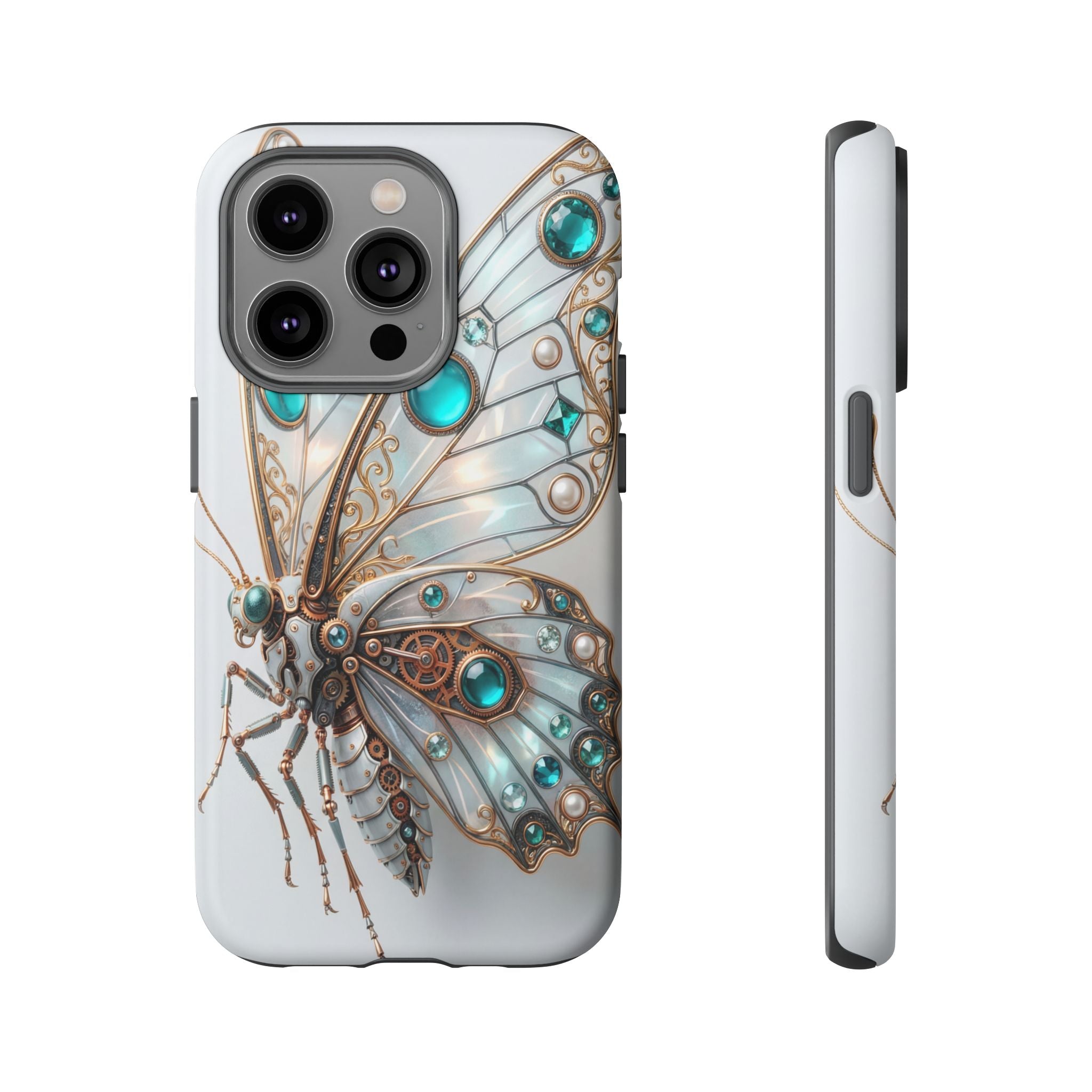 Butterfly Gem Phone Case — Steampunk Teal Jewel iPhone Case