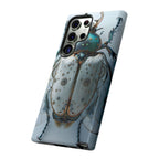Steampunk White Beetle Protective Tough Samsung Galaxy Case