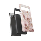 Stained Glass Orchid Google Pixel Phone Case | Pink Floral Protective Case