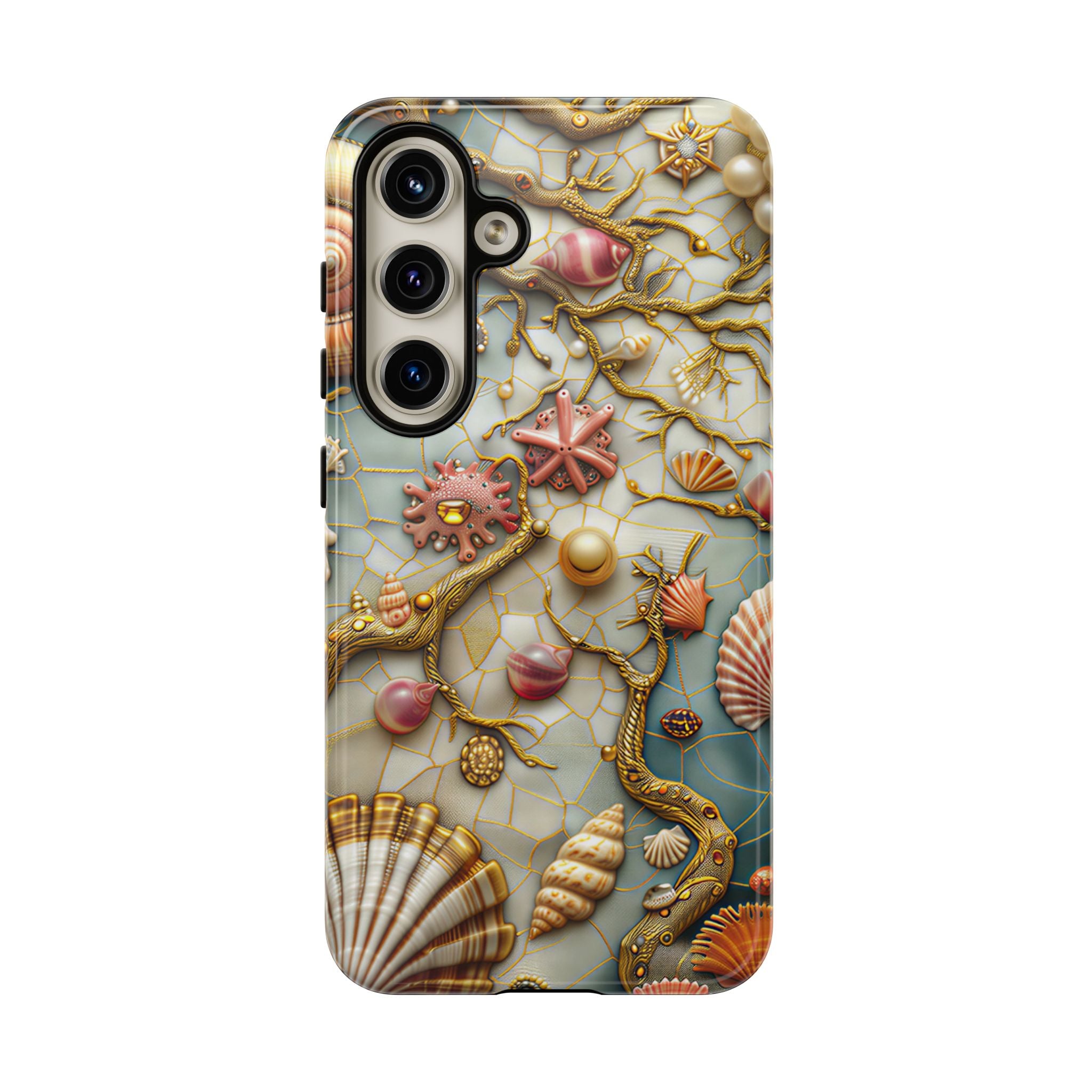 Decorative Seashell & Pearl Beach Design Samsung Galaxy Case