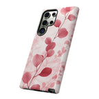 Pink Botanical Floral Eucalyptus Samsung Galaxy Phone Case