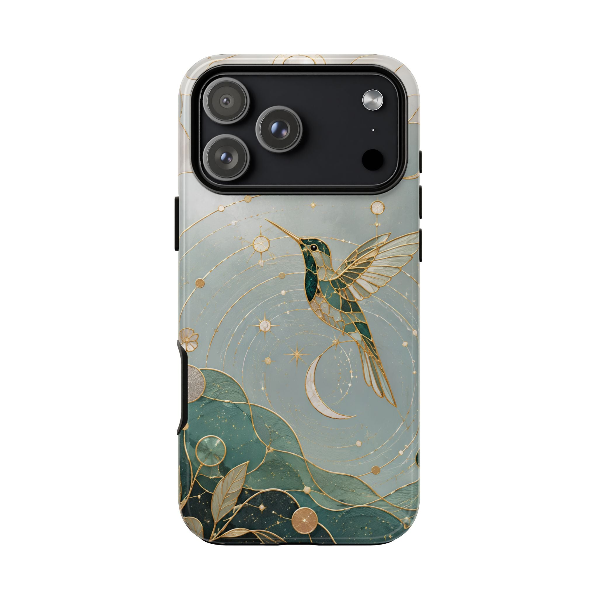 Celestial Hummingbird iPhone Case | Moon & Bird iPhone Case