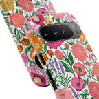 Floral Tough Google Pixel Phone Case | Colorful Garden Print Protective Cover