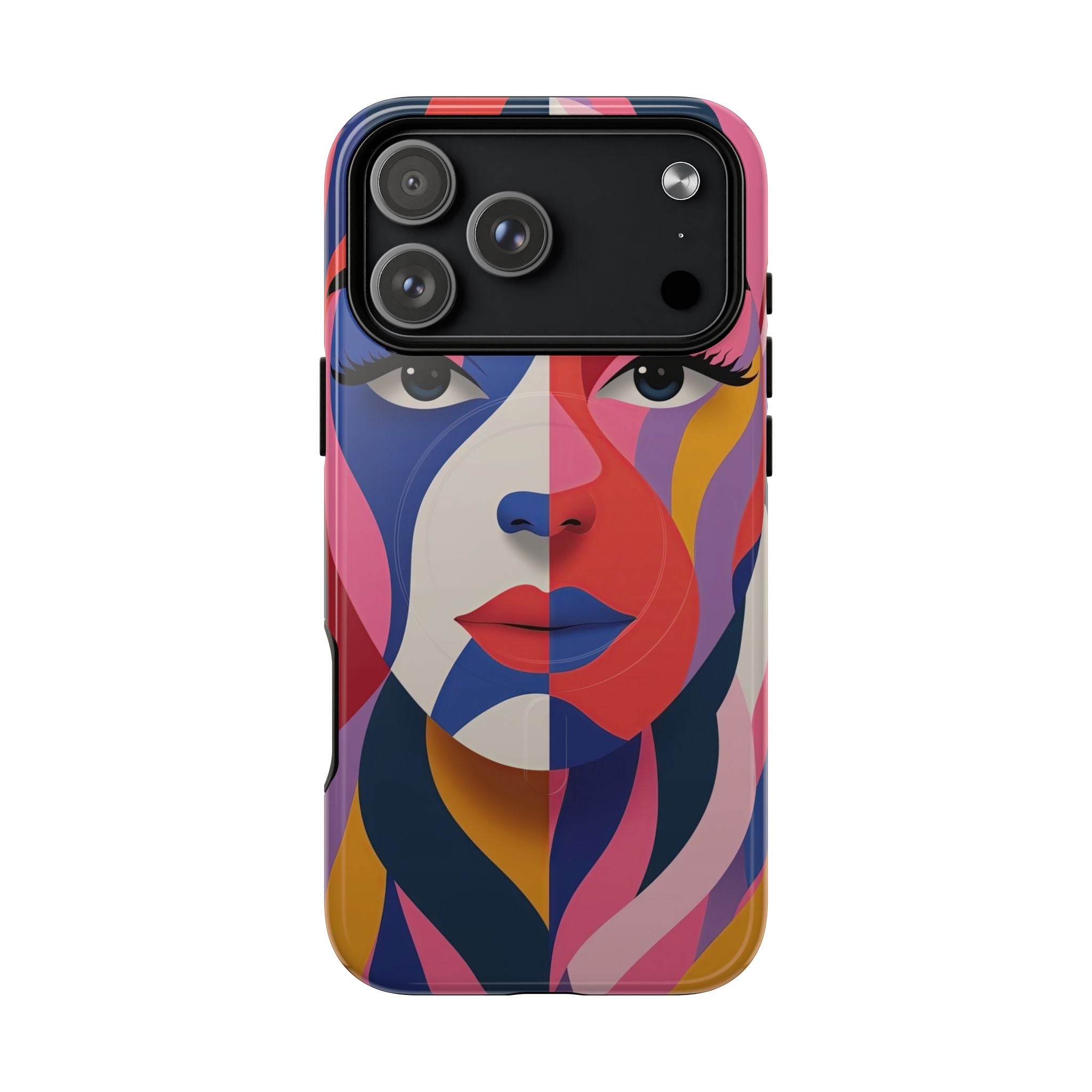 Abstract Colourful Face MagSafe iPhone Case | Vibrant Pop Art