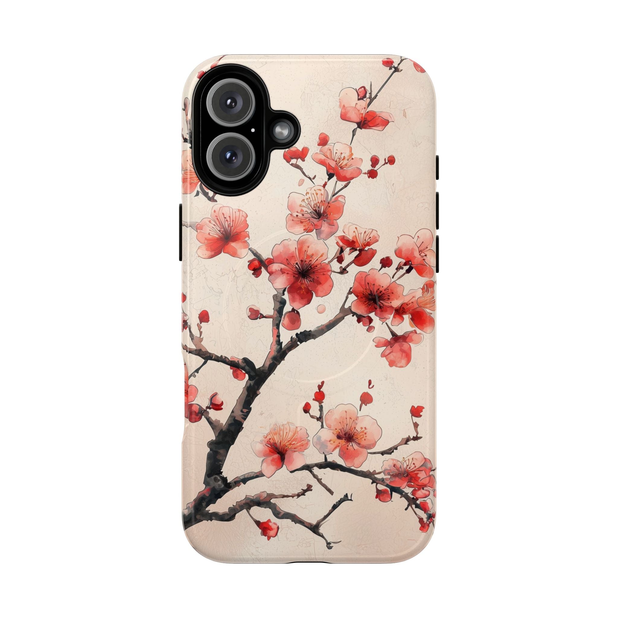 Cherry Blossom MagSafe iPhone Case | Floral Pink Blossom Branch Design