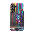 Color Splash Basketball Samsung Galaxy Phone Case | Vibrant Drip Dunk Design