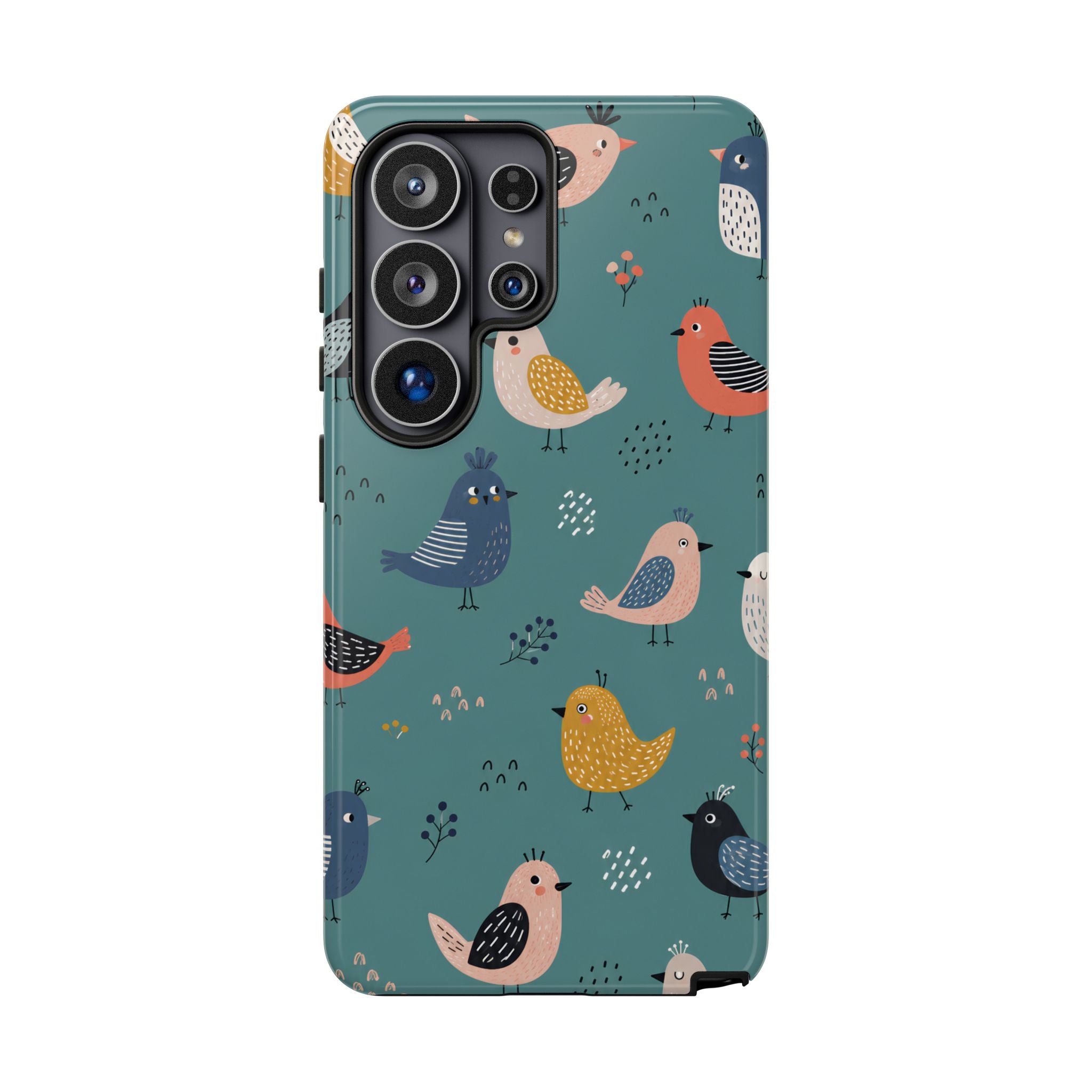 Colorful Bird Samsung Galaxy Phone Case | Cute Bird Pattern Cover