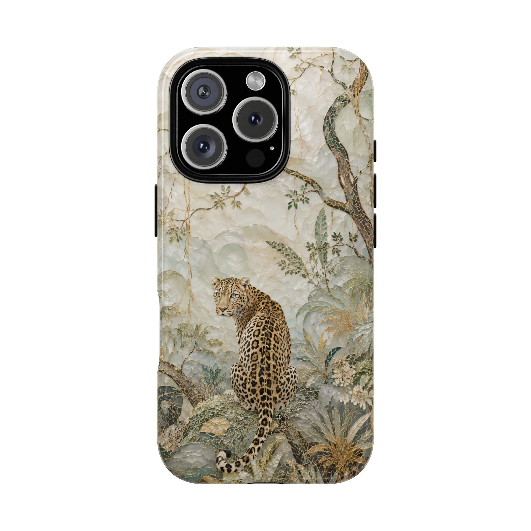 Leopard Floral iPhone Case | Vintage Botanical Phone Case