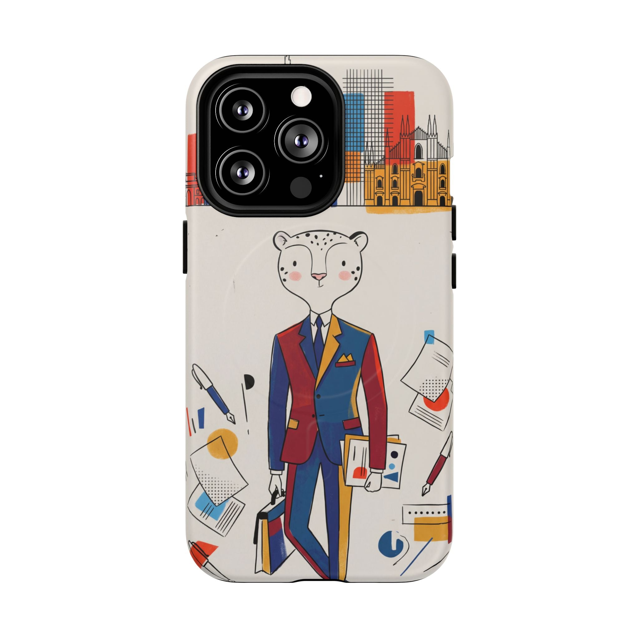 Leopard Executive MagSafe iPhone Case | Business Chic Illustrated