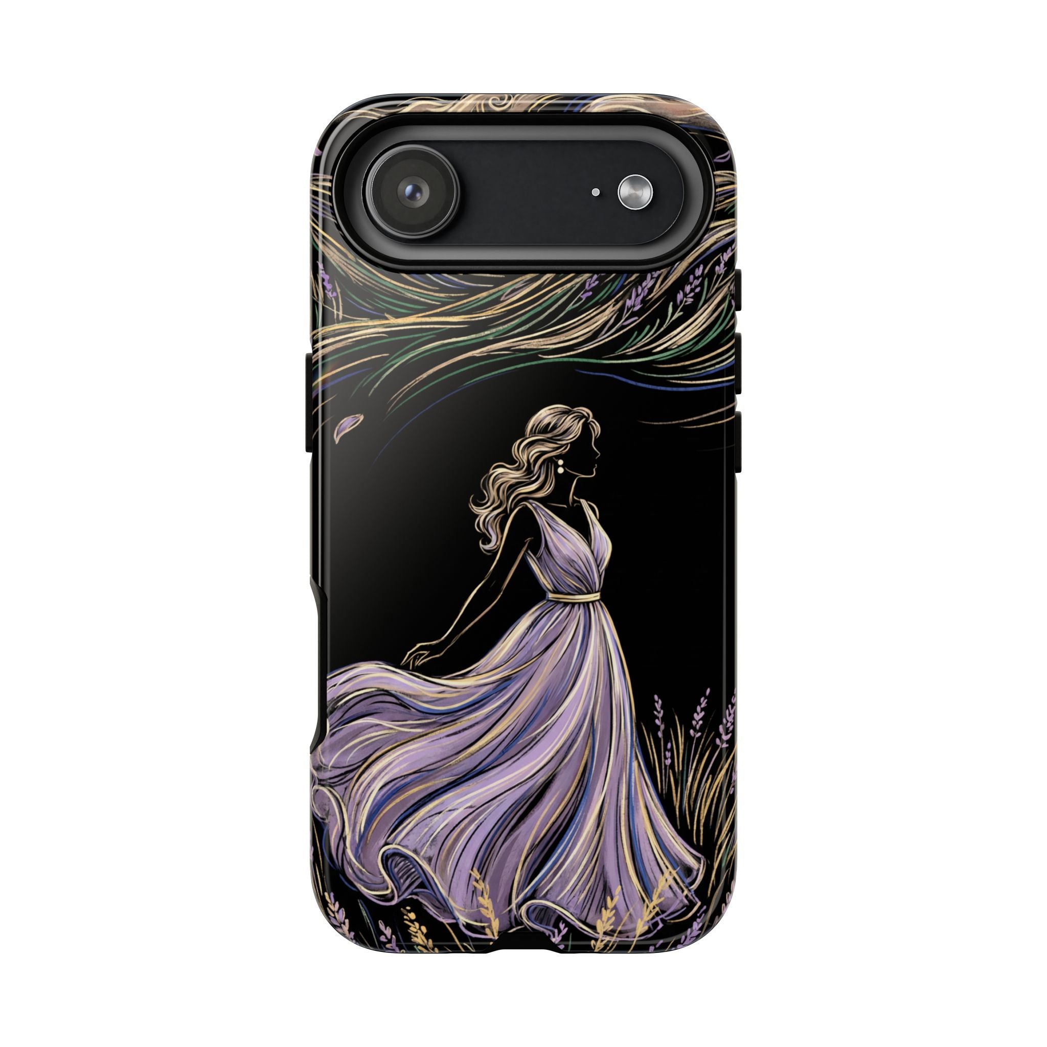 Lavender Breeze iPhone Case | Elegant Dancing Woman Floral Protection