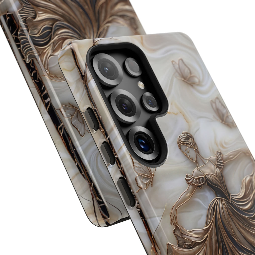 Elegant Bronze Ballerina Dance Design Samsung Galaxy Case