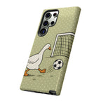 Funny Goose Soccer Samsung Galaxy Phone Case | Cute Sports Bird Cover