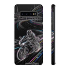 Neon Night Rider Samsung Galaxy Phone Case | Motorcycle Racing Protective Cover