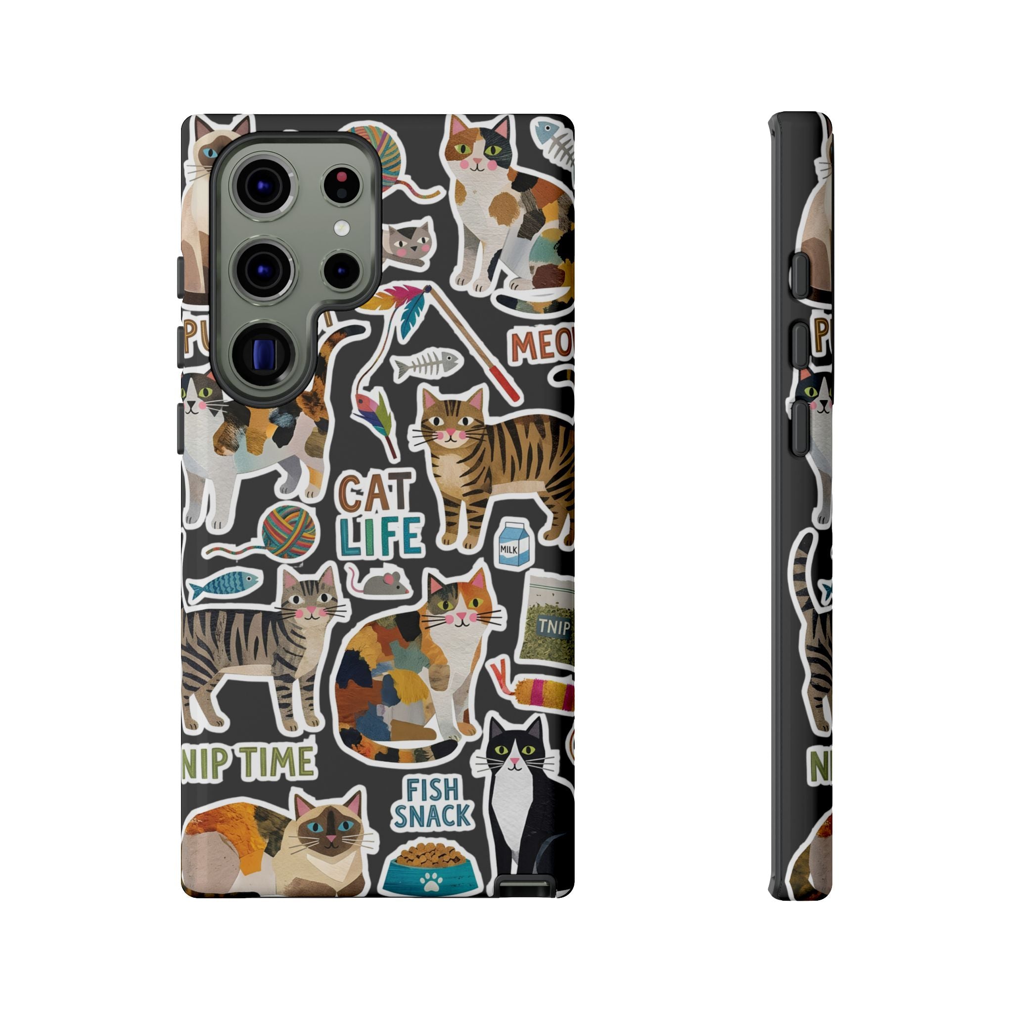 Cute Cats Sticker Tough Samsung Galaxy Phone Case