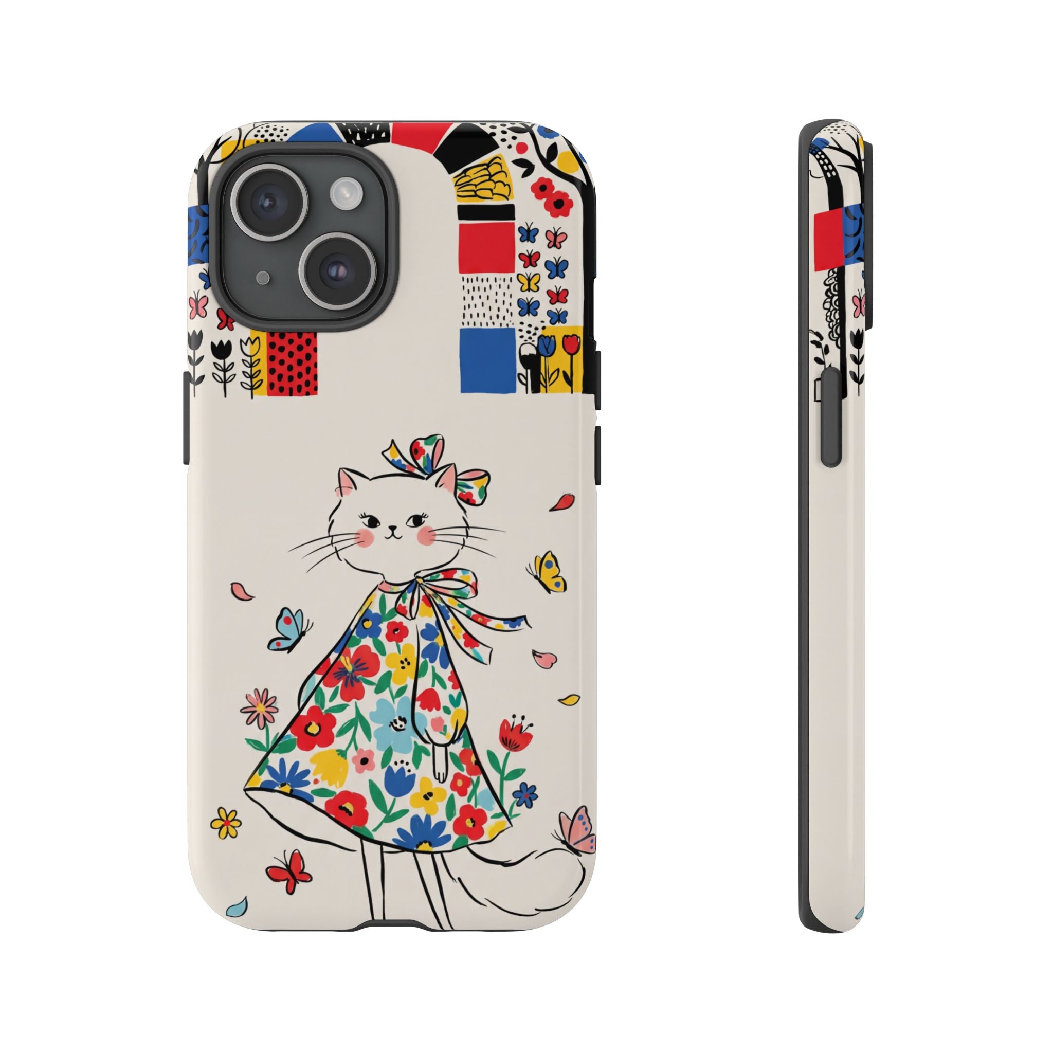 Floral Kitty iPhone Case | Cute Cat
