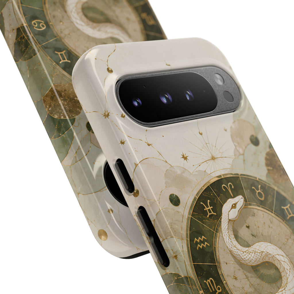 White Snake Google Pixel Phone Case | Celestial Zodiac Phone Case