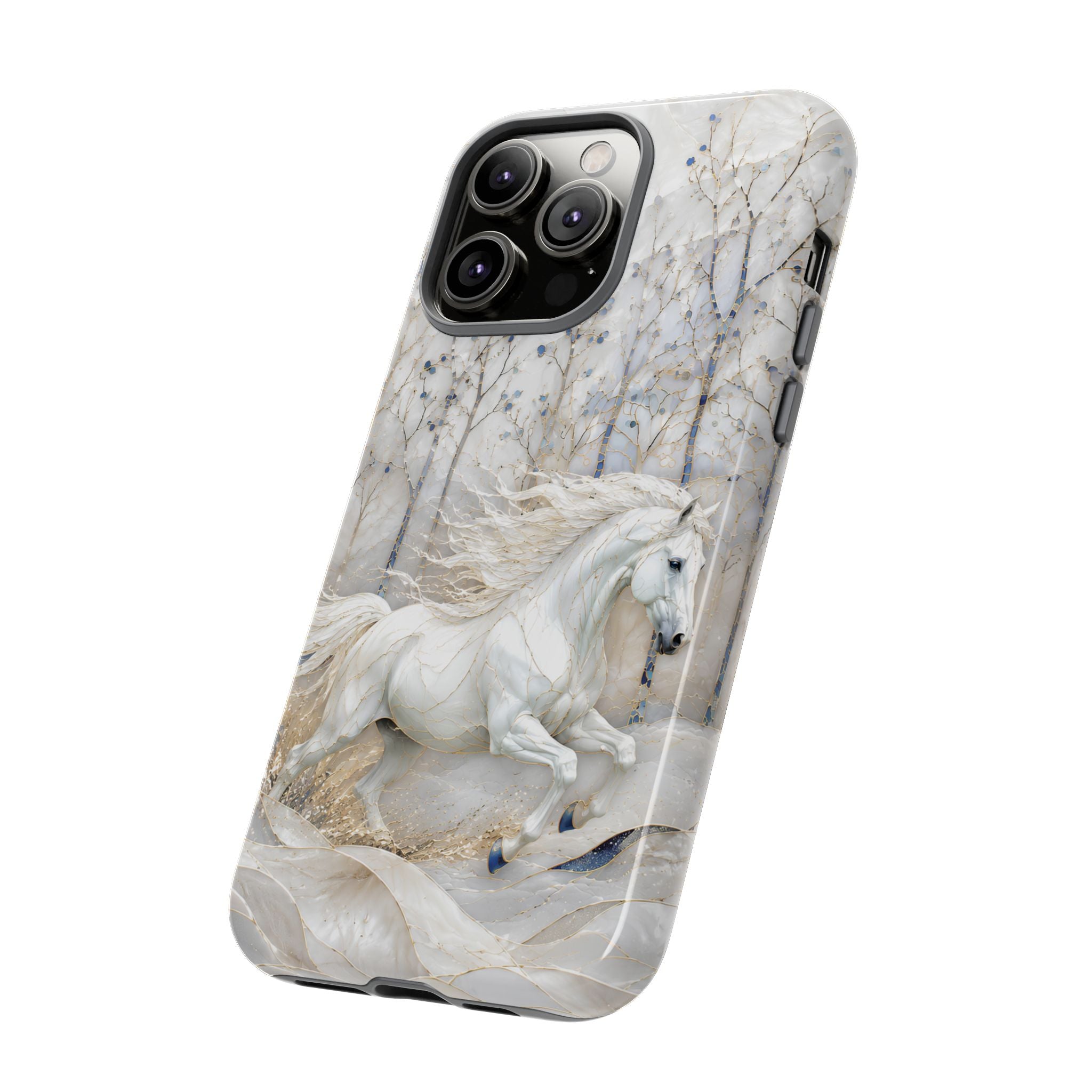 White Horse iPhone Case | Winter Forest iPhone Case