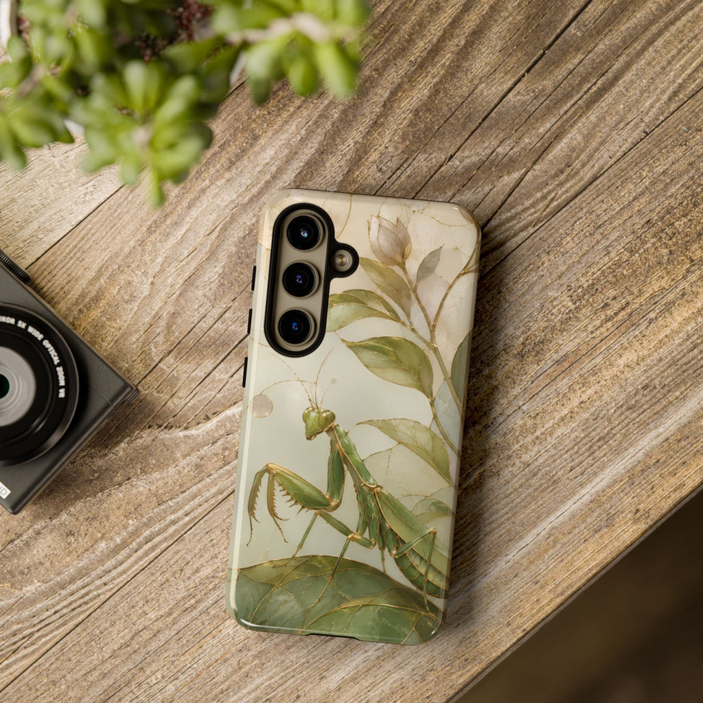 Praying Mantis Samsung Galaxy Phone Case | Stained Glass Insect Phone Case