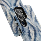 Blue Faux Fur Texture Protective Tough Samsung Galaxy Case