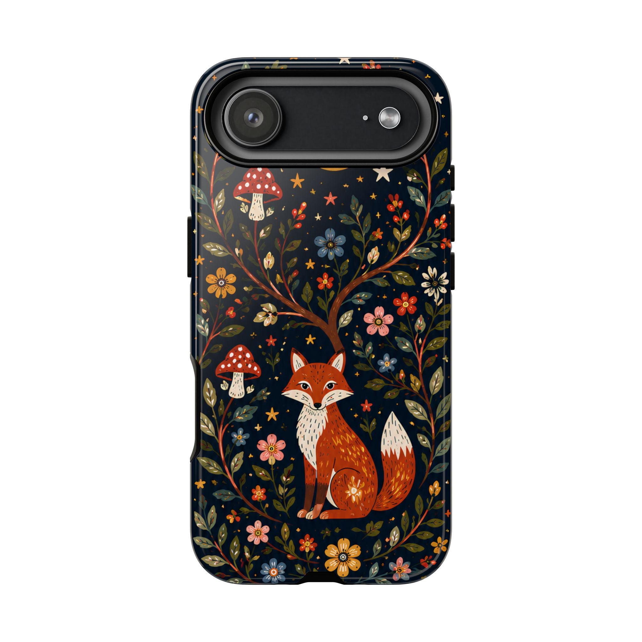 Fox Moon iPhone Case | Whimsical Floral Night Woodland Protective Case