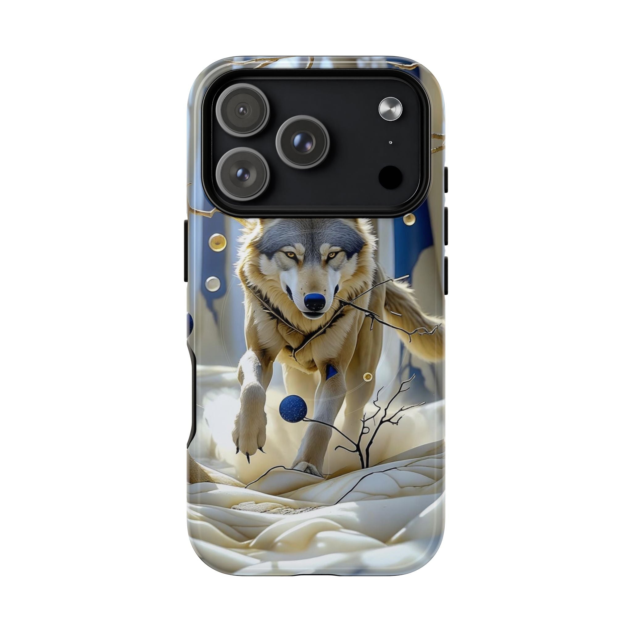 Wolf Running Tough MagSafe Protective iPhone Case
