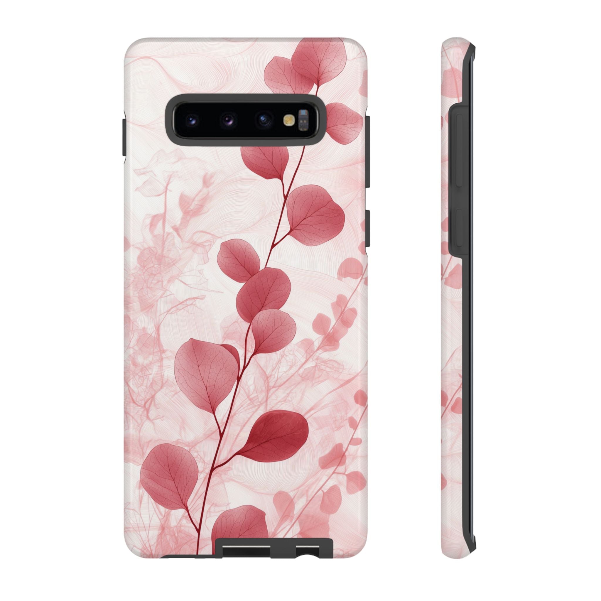 Pink Botanical Floral Eucalyptus Samsung Galaxy Phone Case