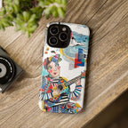Artistic Musician iPhone Case | Colorful Guitar Cityscape Tough Case