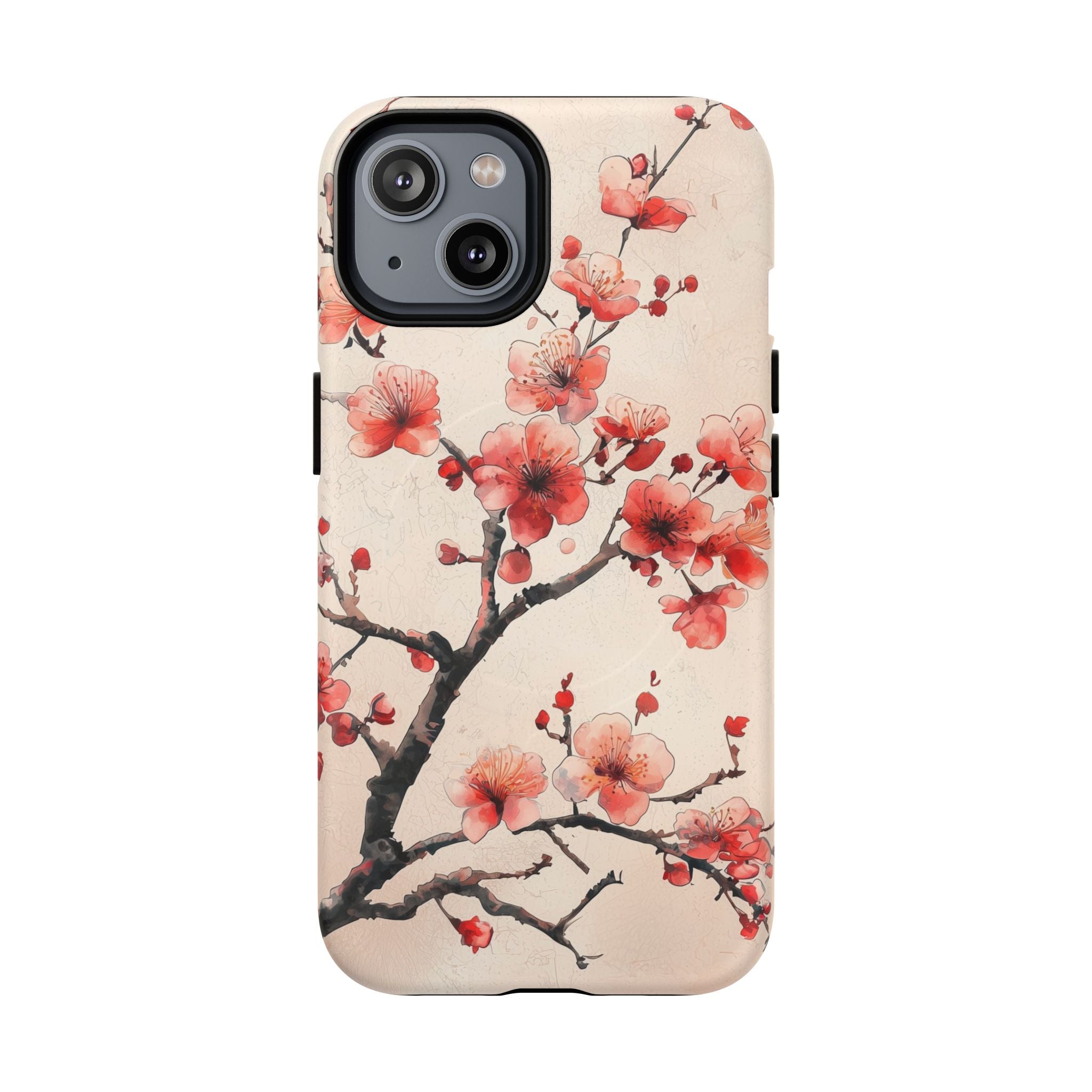 Cherry Blossom MagSafe iPhone Case | Floral Pink Blossom Branch Design