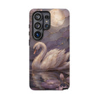 Swan Samsung Galaxy Phone Case | Moonlit Lake Phone Case