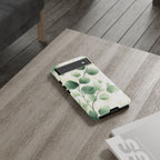 Botanical Eucalyptus Tough Google Pixel Phone Case | Green Watercolour Leaf