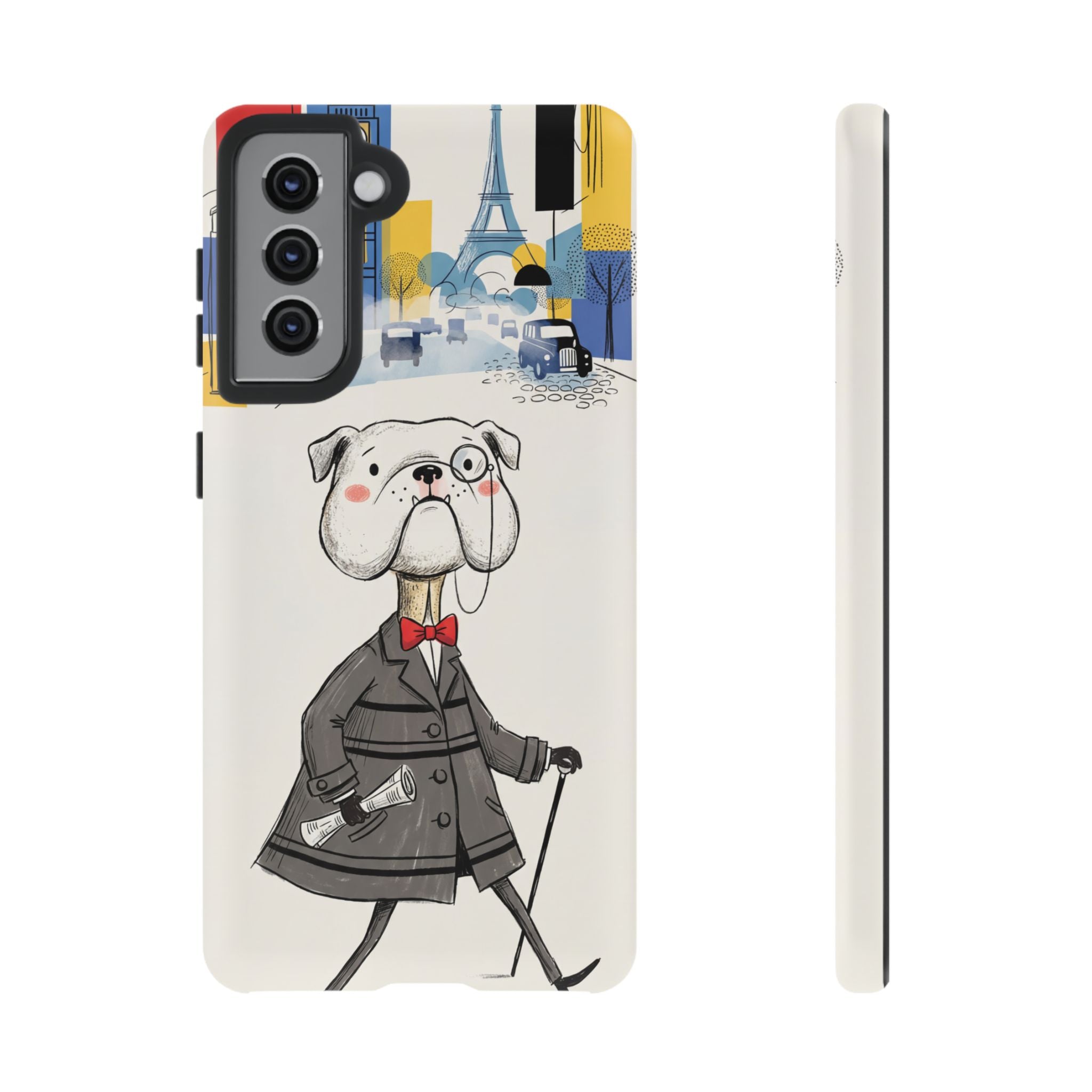 Vintage Dapper Gentleman Bulldog Samsung Galaxy Phone Case