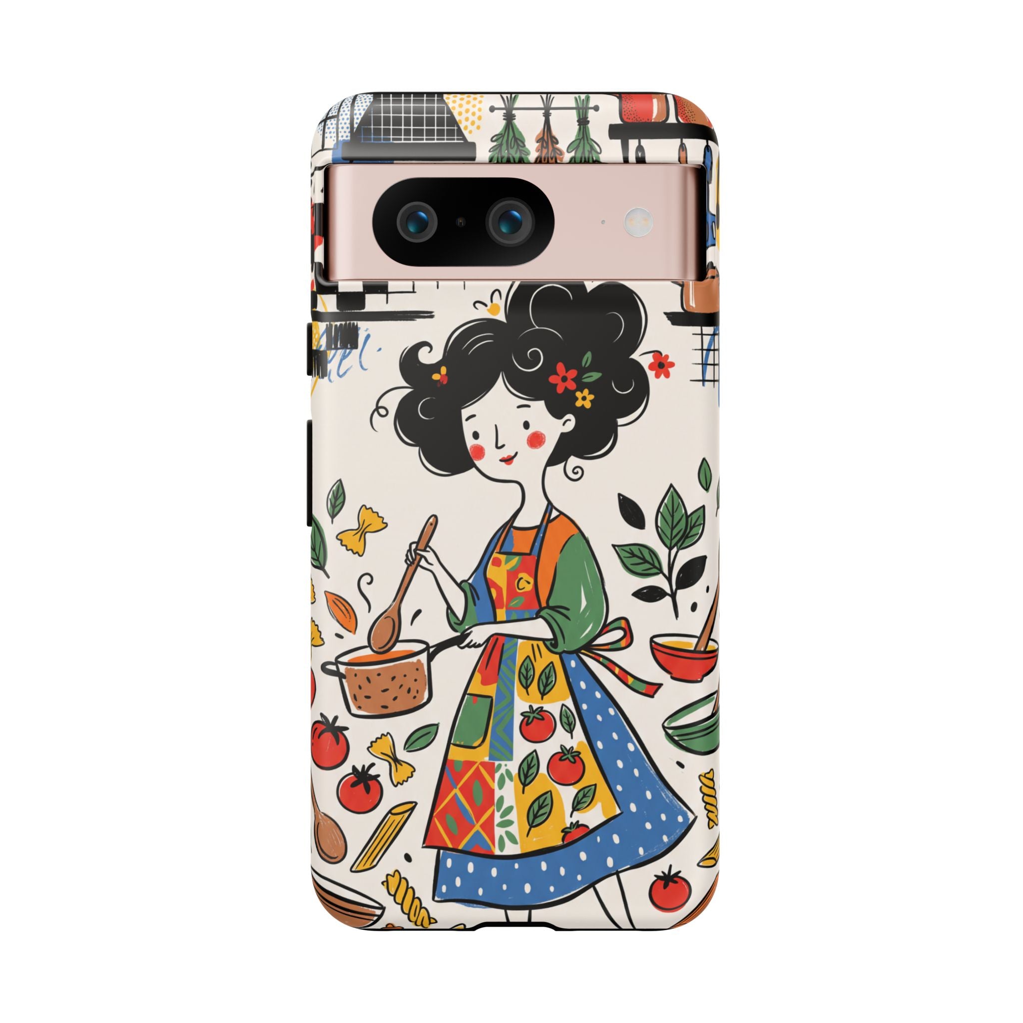 Whimsical Chef Kitchen Illustration Google Pixel Phone Case