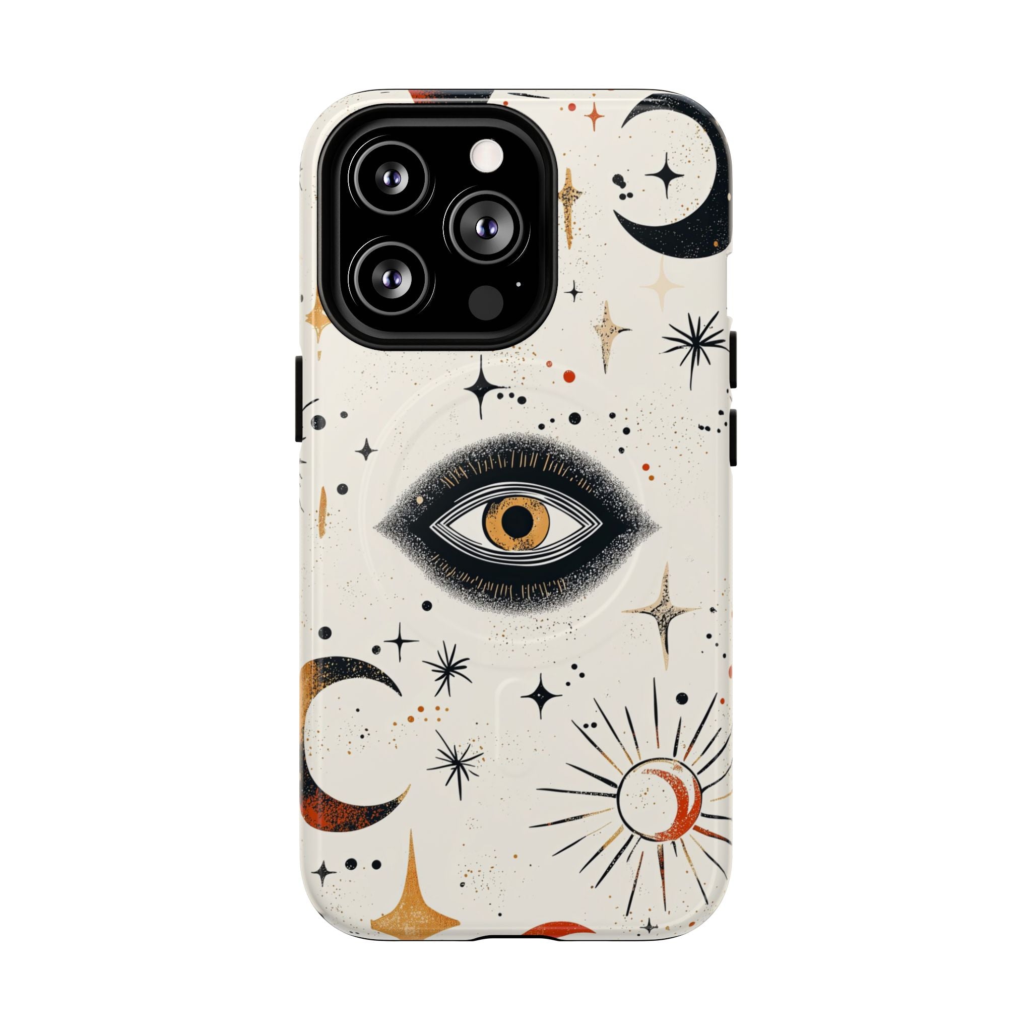 Custodia Mystic Eye MagSafe per iPhone | Luna e stelle celesti