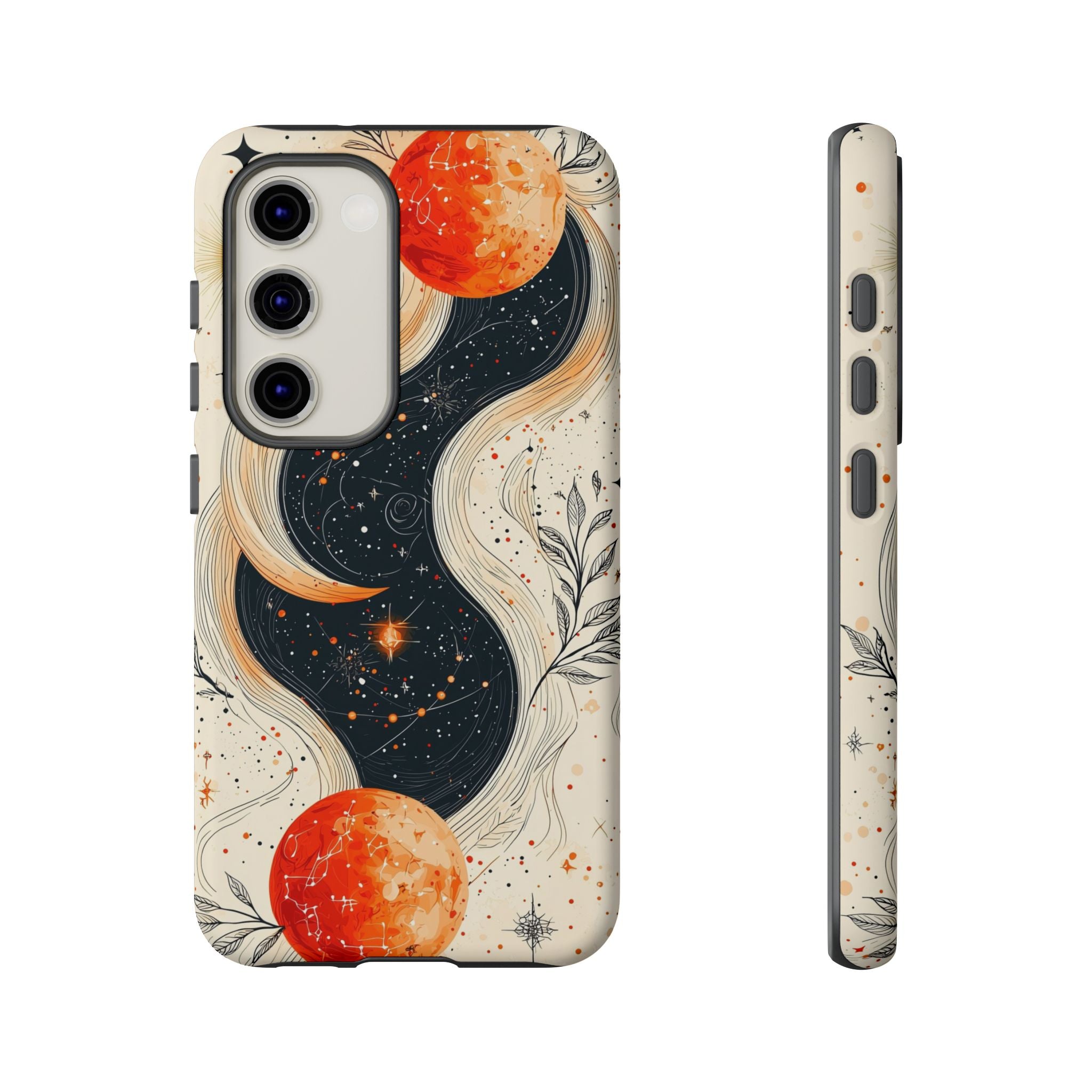 Astrology Galaxy Samsung Galaxy Case | Red Moon Celestial Waves