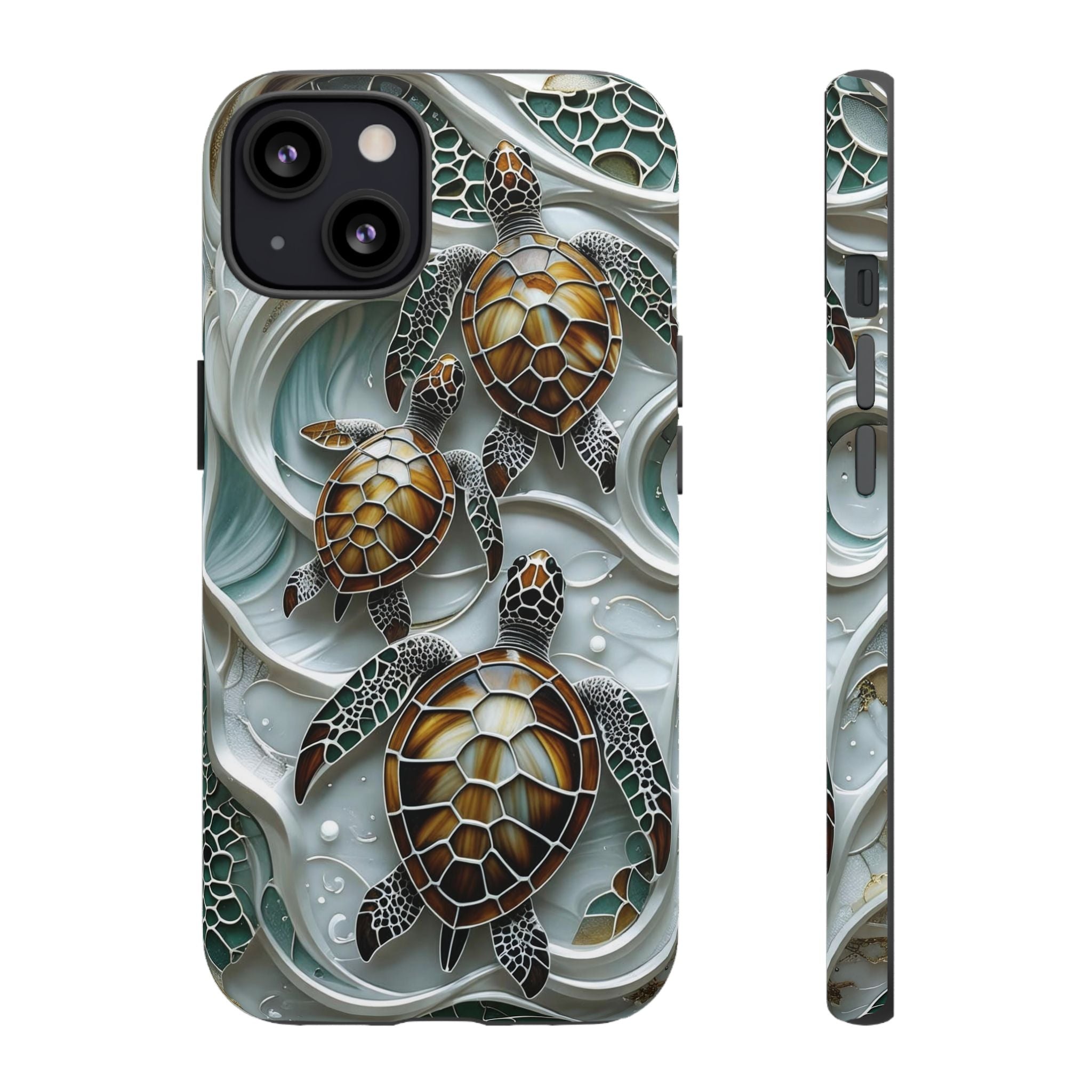 Sea Turtle Phone Case — Ocean Waves Protective iPhone Cover