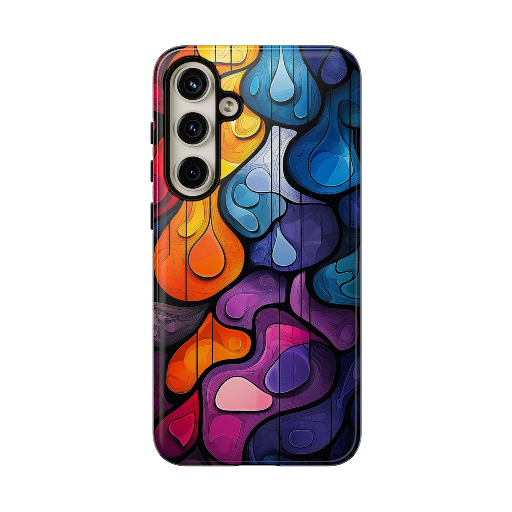 Abstract Colourful Drop Samsung Galaxy Case — Vibrant Stained-Glass