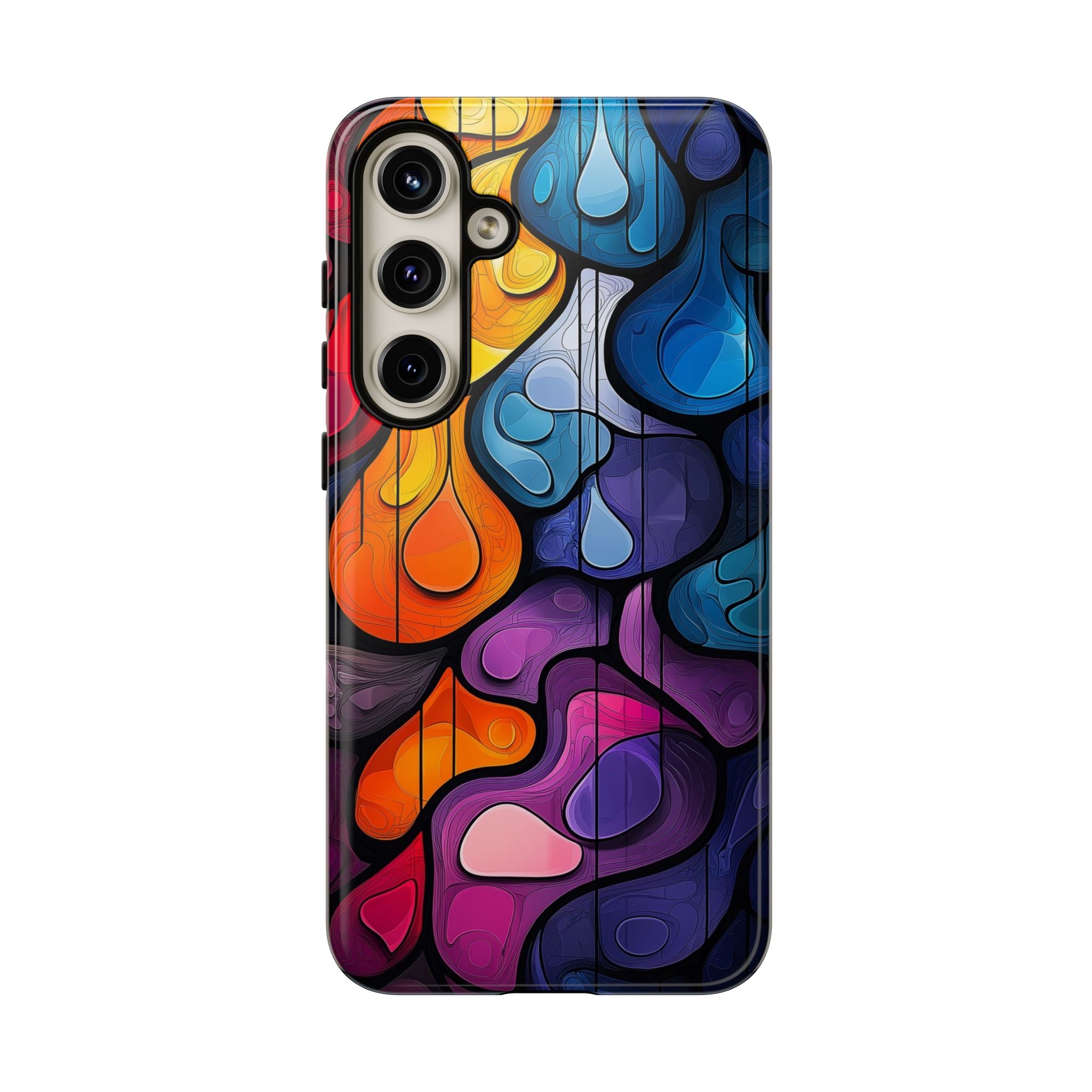 Abstract Colourful Drop Samsung Galaxy Case — Vibrant Stained-Glass