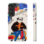 Bulldog Vespa Samsung Galaxy Phone Case | Retro Scooter Dog Protective Cover